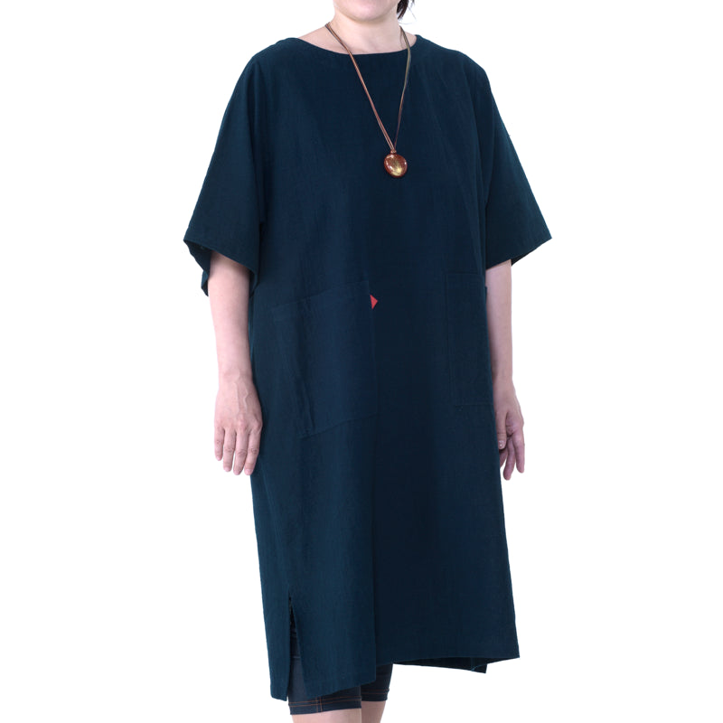Simple dress five-quarter sleeve