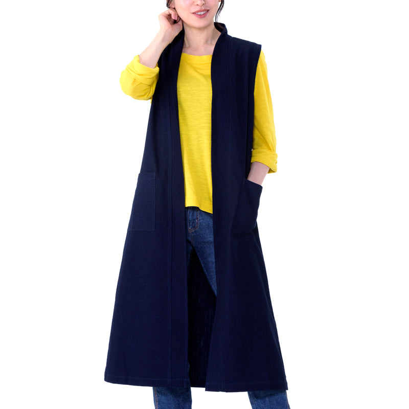 Long vest plain